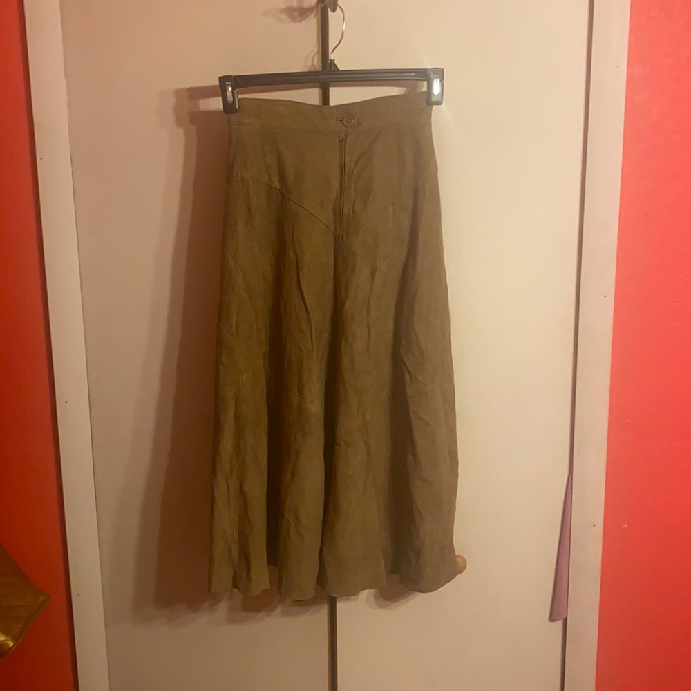Brown suede skirt